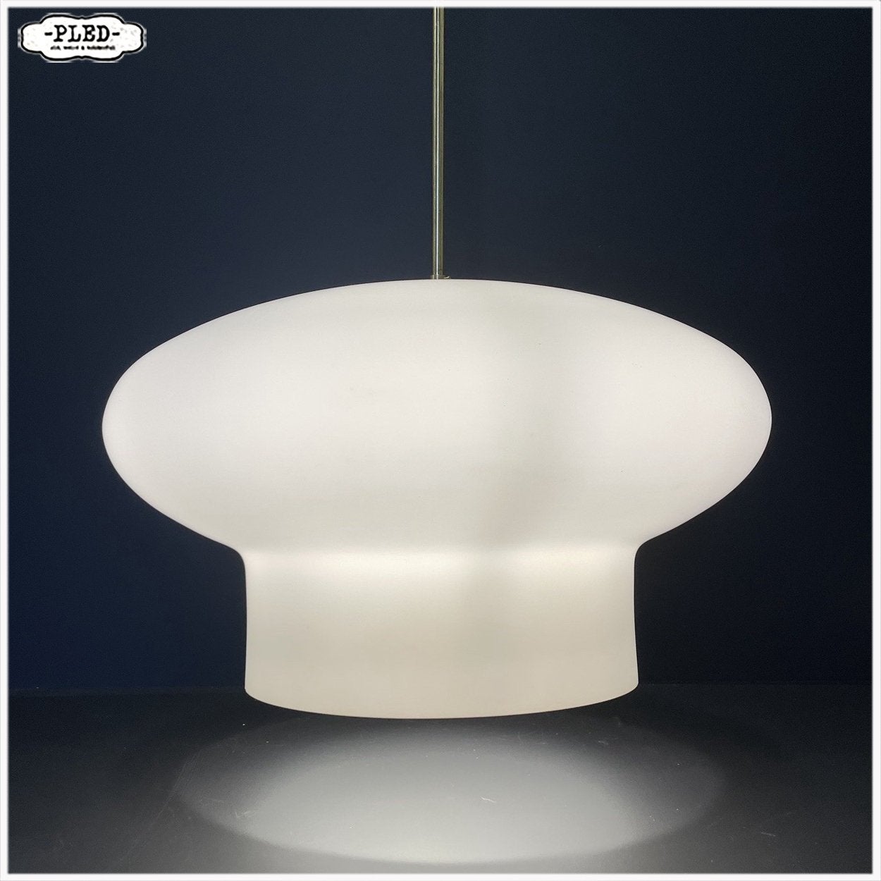Grote opaline pendellamp 49cm  doorsnee Napako Lamp Hanglamp, Ophalen, Gebruikt, Nb, Nb
