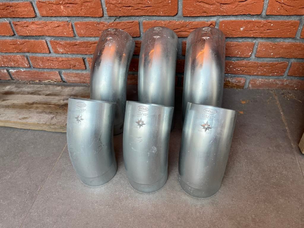 Zinken bochten 100 mm NIEUW!! 40 & 72 graden, Ophalen, Bochten, Nieuw, Zink