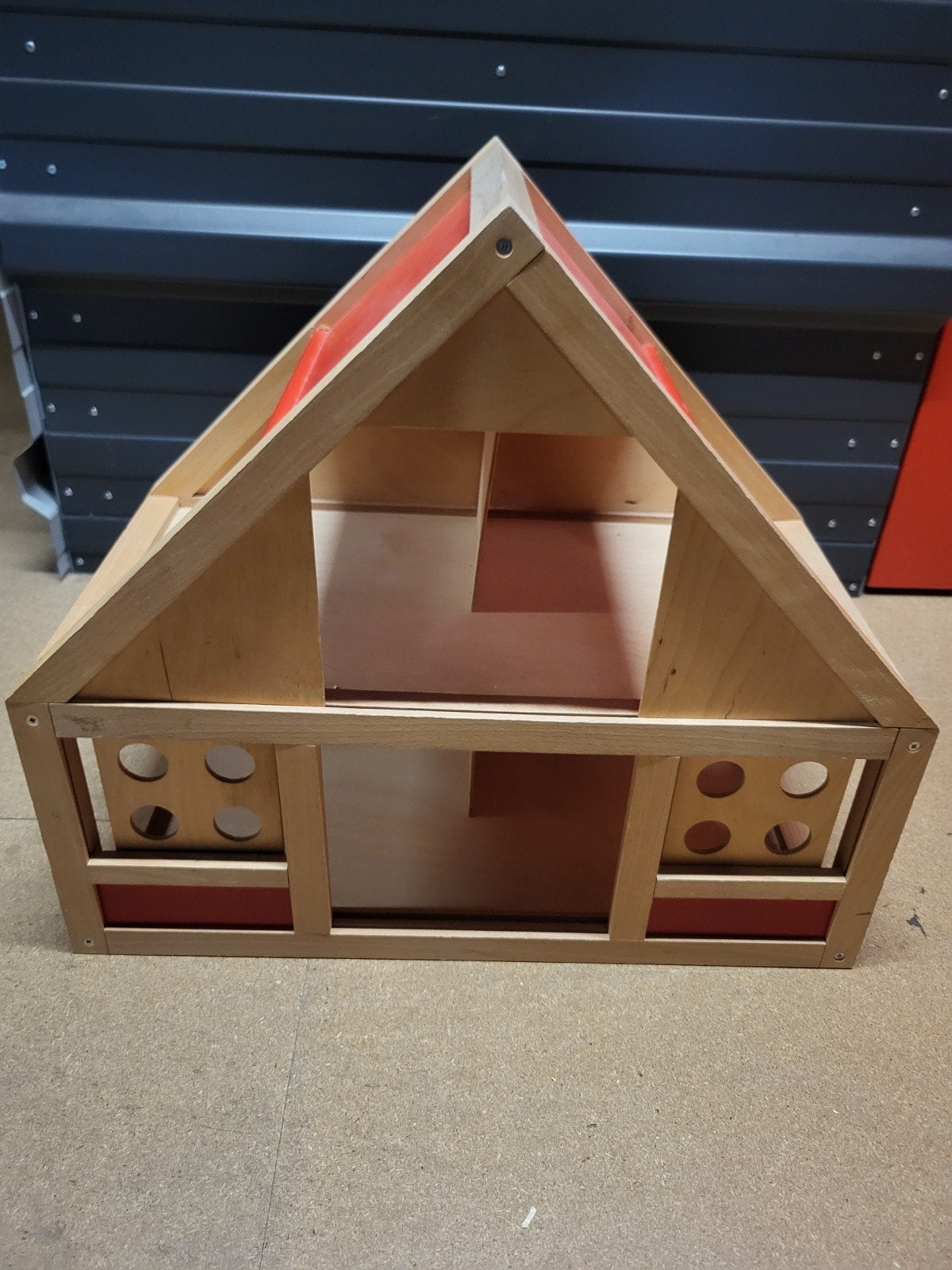 houten poppenhuis, Kinderen en Baby's, Ophalen of Verzenden, Gebruikt, Poppenhuis