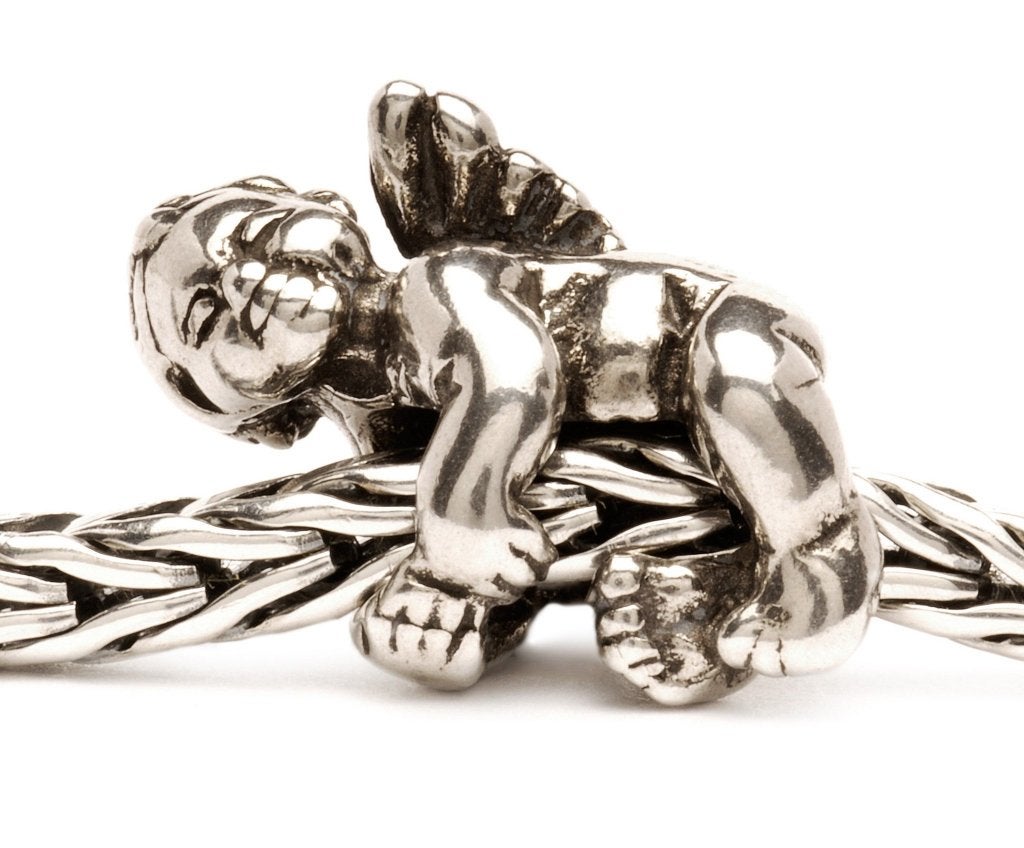Zilveren Trollbeads engeltje (cherubijntje) bedel, Verzenden, Nieuw, Trollbeads, 1 bedel