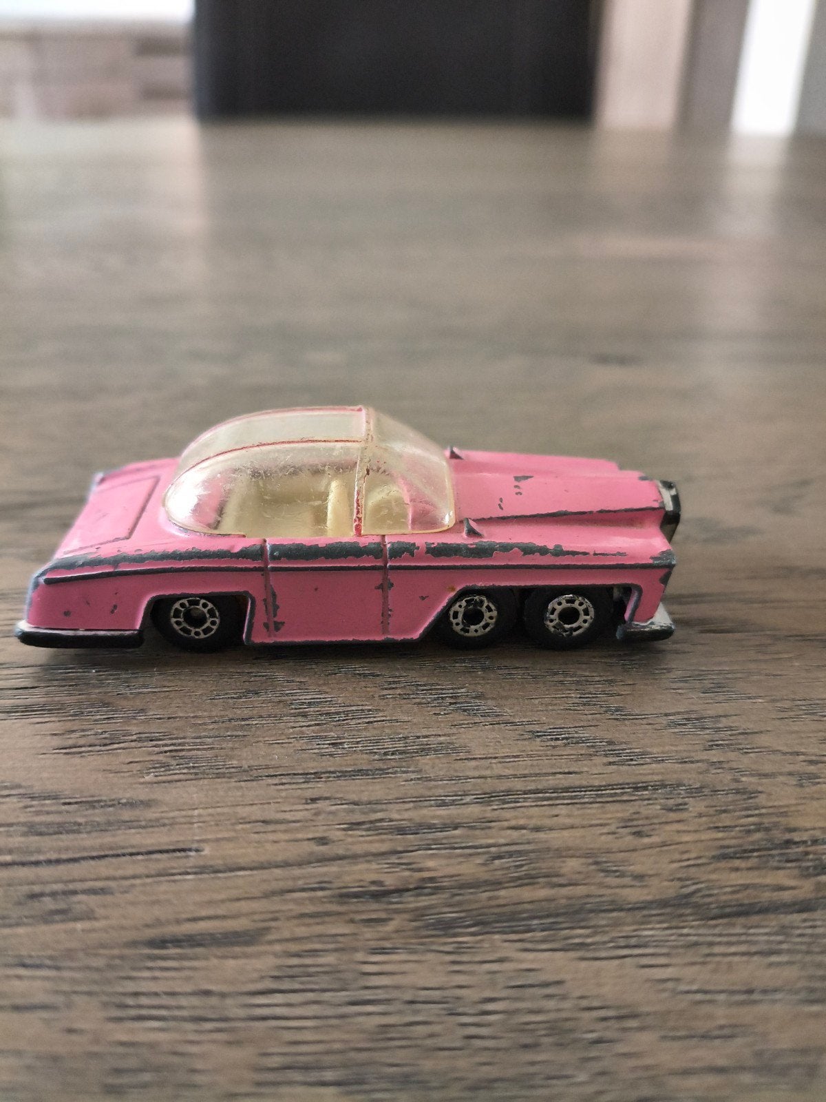Matchbox 1992 Roze Speelgoedauto met 6 Wielen, Ophalen of Verzenden, Gebruikt