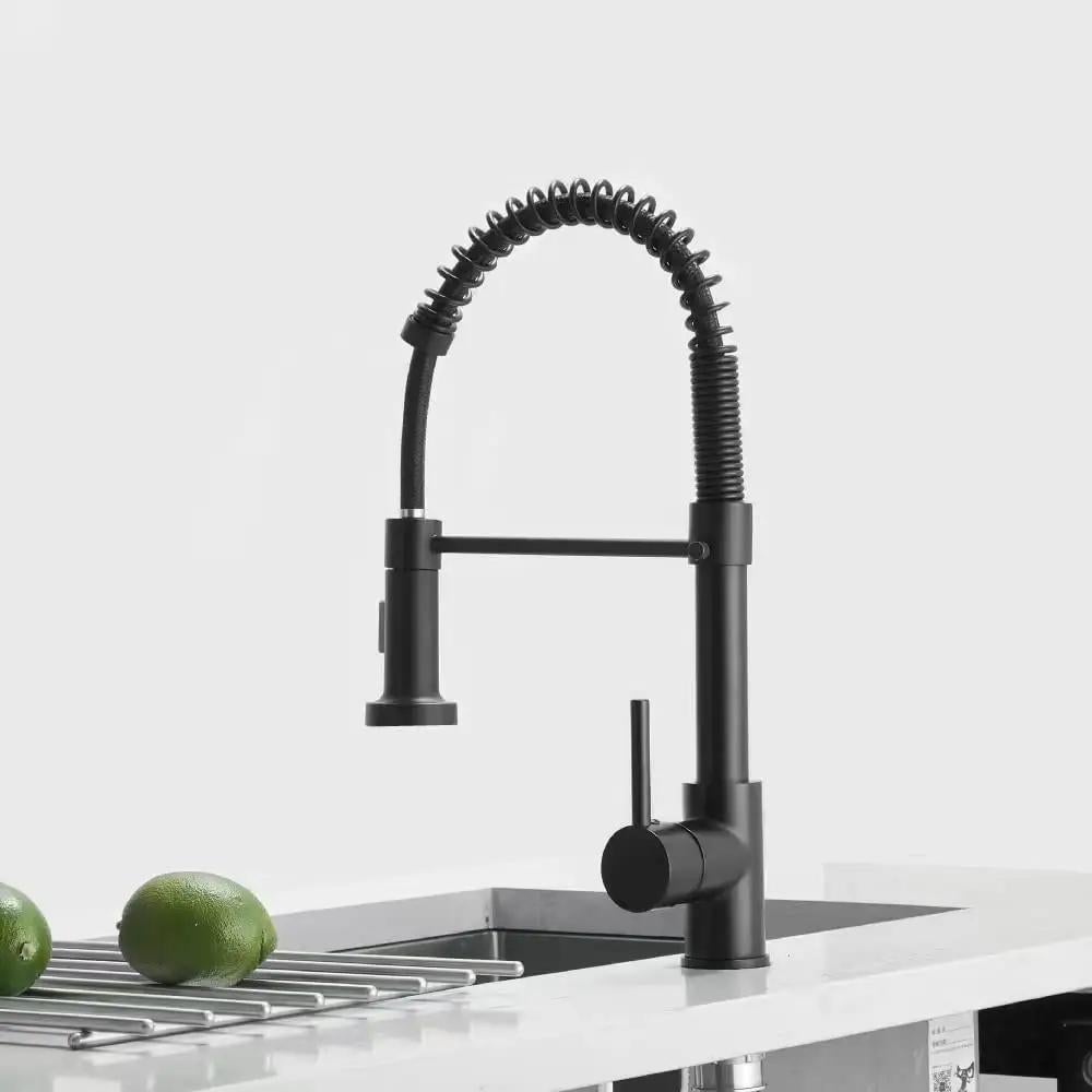 Keukenkraan Spoelkraan zwart Horeca flexibel STOER Mengkraan