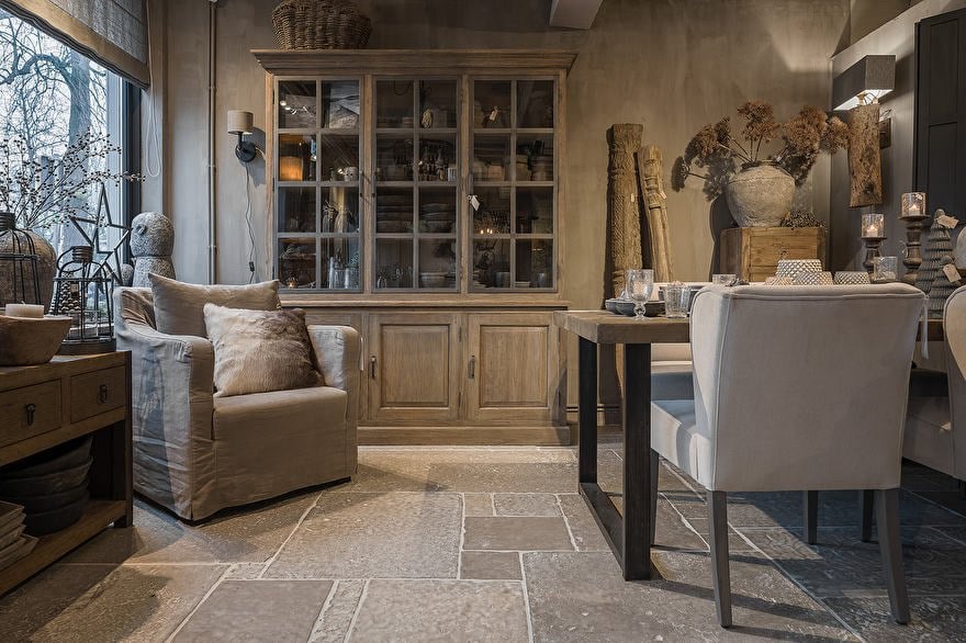 Castle Stones Brown grey, originele! 25m2, Huis en Inrichting, Stoffering | Vloerbedekking, Ophalen, Overige typen, Nieuw, Landelijk