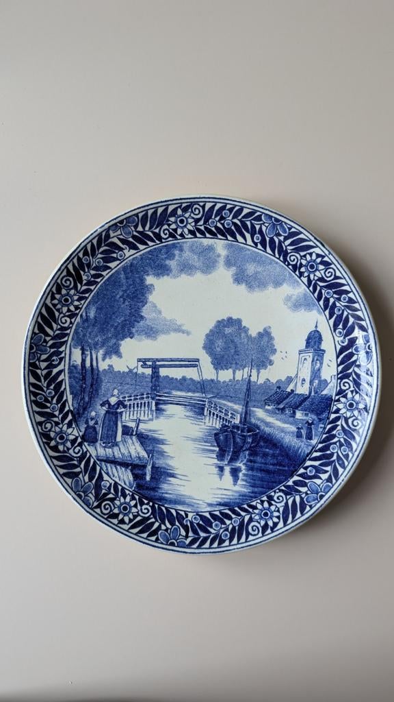 Delfts Blauw Wandbord, Antiek en Kunst, Ophalen