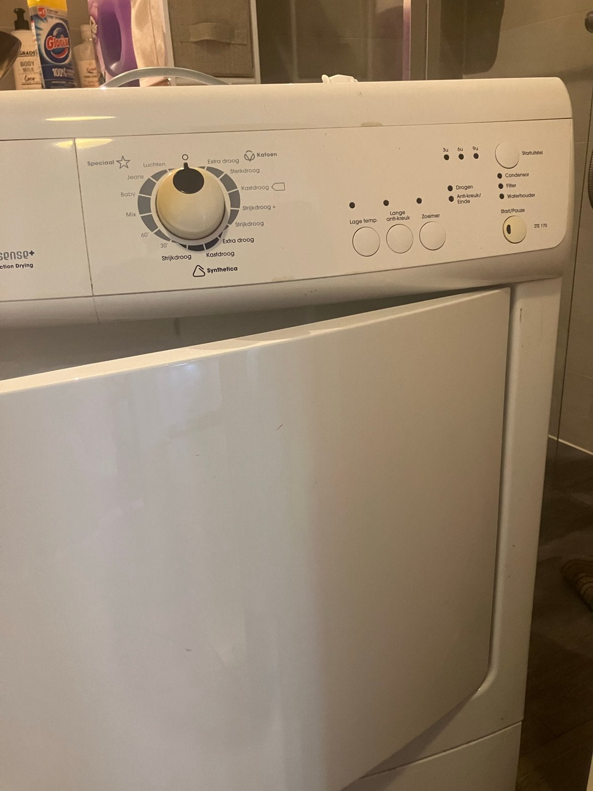 Zanussi Condensdroger - Draait maar maakt geluid, Witgoed en Apparatuur, Wasdrogers, Ophalen, 6 tot 8 kg, Gebruikt, Voorlader