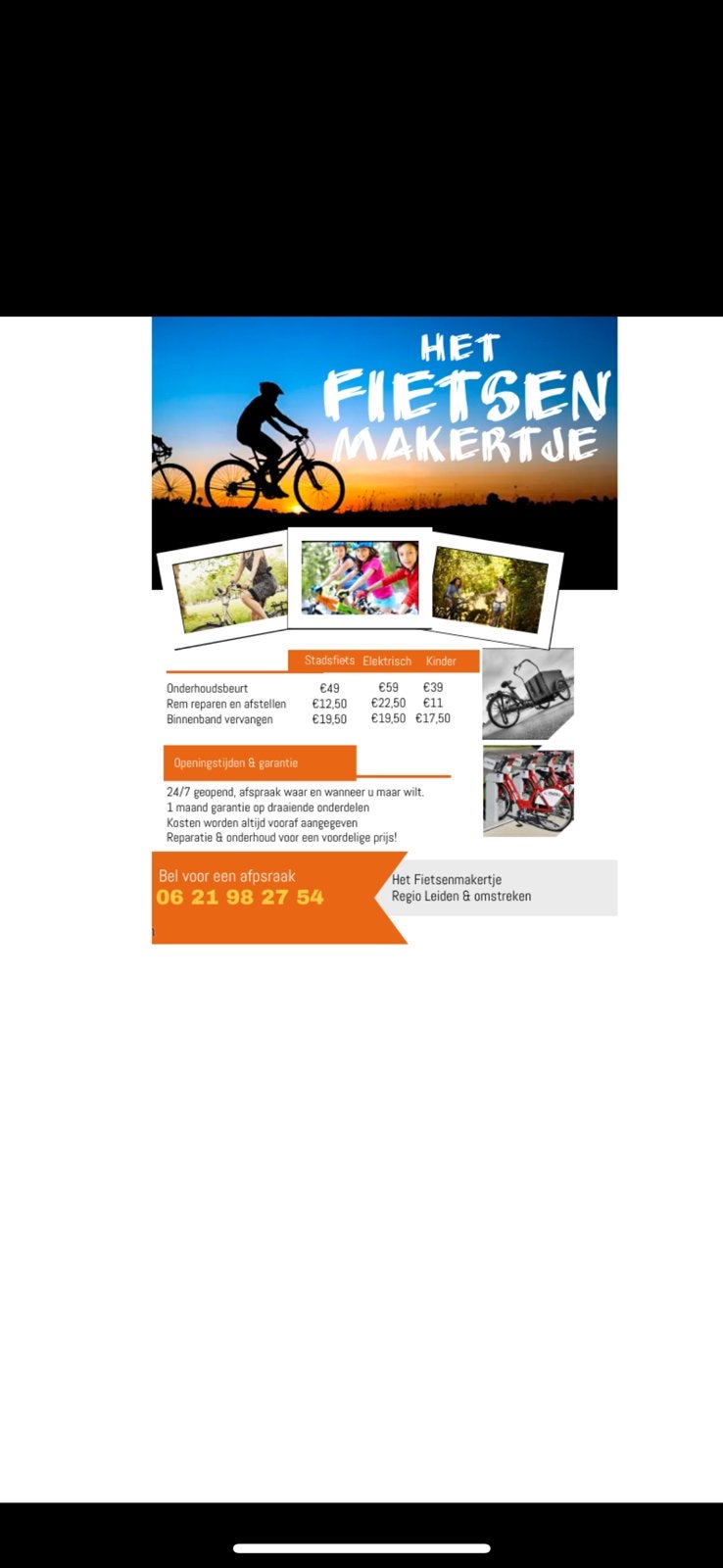 Fietsenmaker, Ophalen of Verzenden