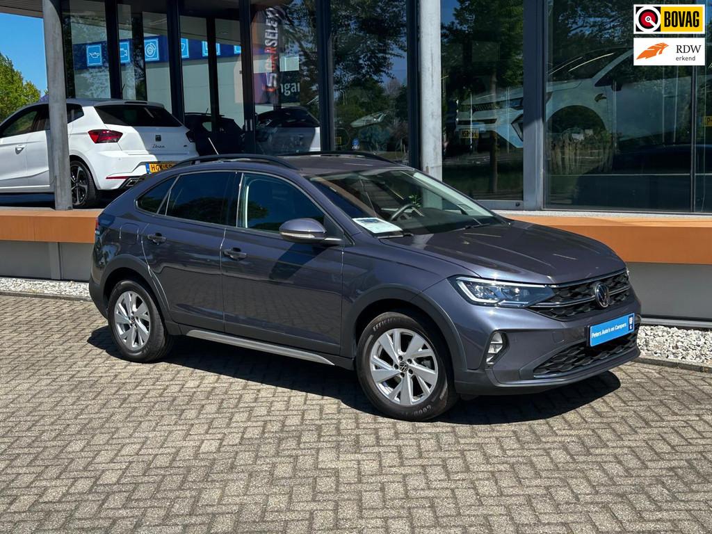 Volkswagen Taigo 1.0 TSi 95pk|Led|Cruise Adaptief|Parkeersen, Stof, Gebruikt, Zwart, Blauw