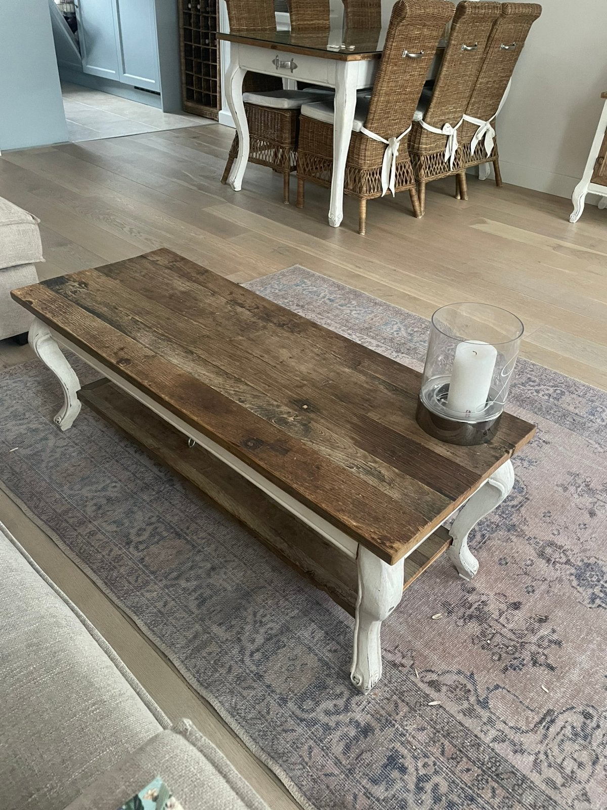 Riviera maison driftwood salontafel, Ophalen, Gebruikt, 100 tot 150 cm, 50 tot 100 cm