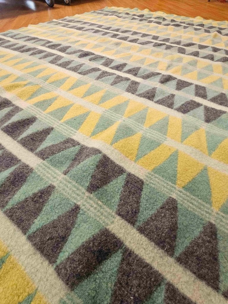 Retro Wollen deken 200/145 cm, Wit, Djt@dejuistetoon.eu, Ophalen of Verzenden, Zo goed als nieuw