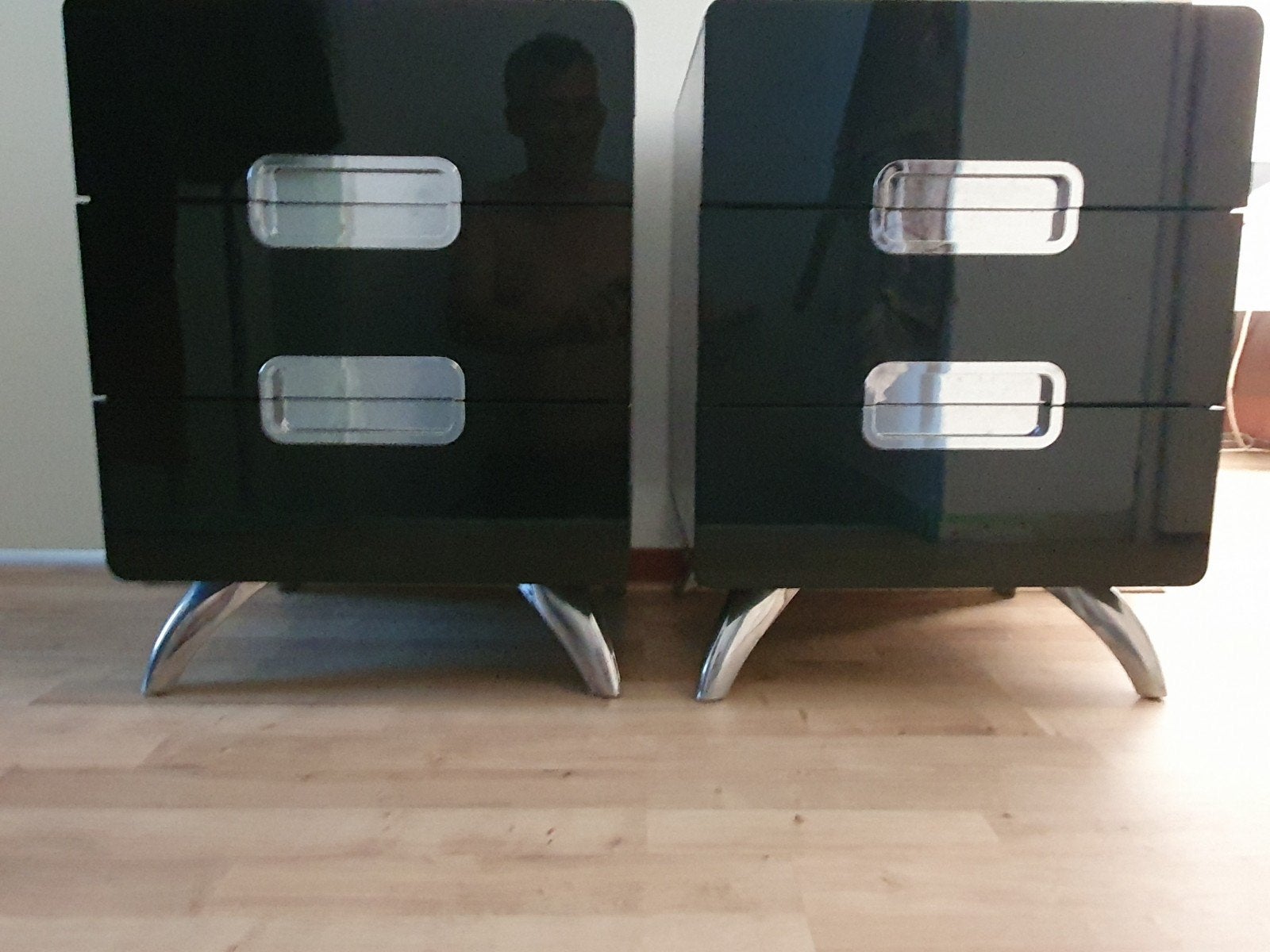 2x Auping nachtkasten, Ophalen, Gebruikt, Minder dan 45 cm