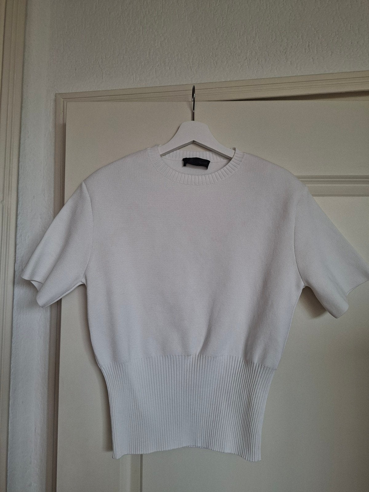 Zara dikkere top met schoudervullingen - Maat S, Ophalen of Verzenden, Korte mouw, Maat 36 (S), Gedragen