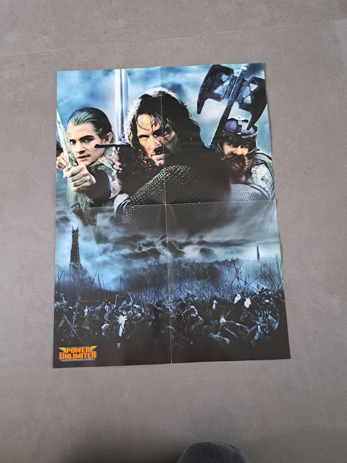 Power Unlimited Poster: Dragon Ball Z & Lord of the Rings, Ophalen of Verzenden, Zo goed als nieuw, A1 t/m A3, Film en Tv