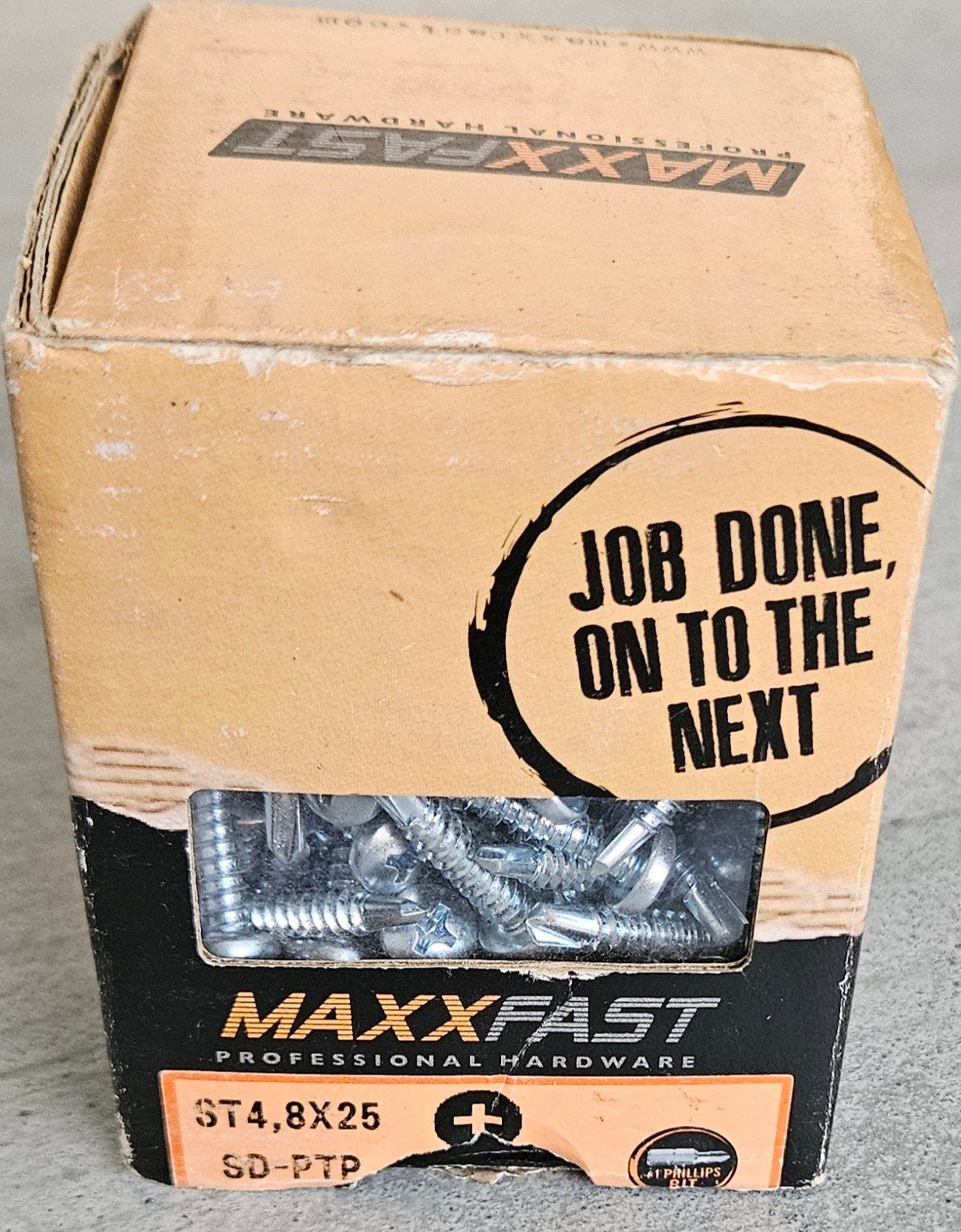 Maxxfast Schroeven ST4,8x25mm SD-PTP - 144 stuks, Ophalen of Verzenden, Nieuw, Minder dan 50 mm, Schroeven