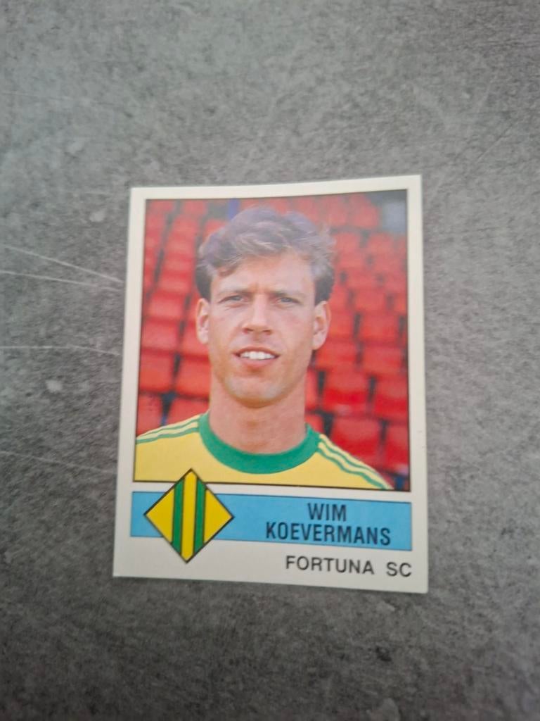 Panini sticker Voetbal 87. Wim Koevermans Fortuna SC., Verzenden, Zo goed als nieuw, Sticker