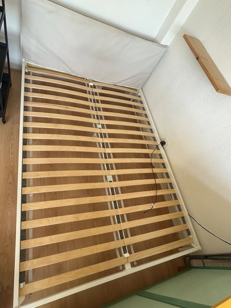 Bed frame, Ophalen, Tweepersoons, 140 cm, Zo goed als nieuw