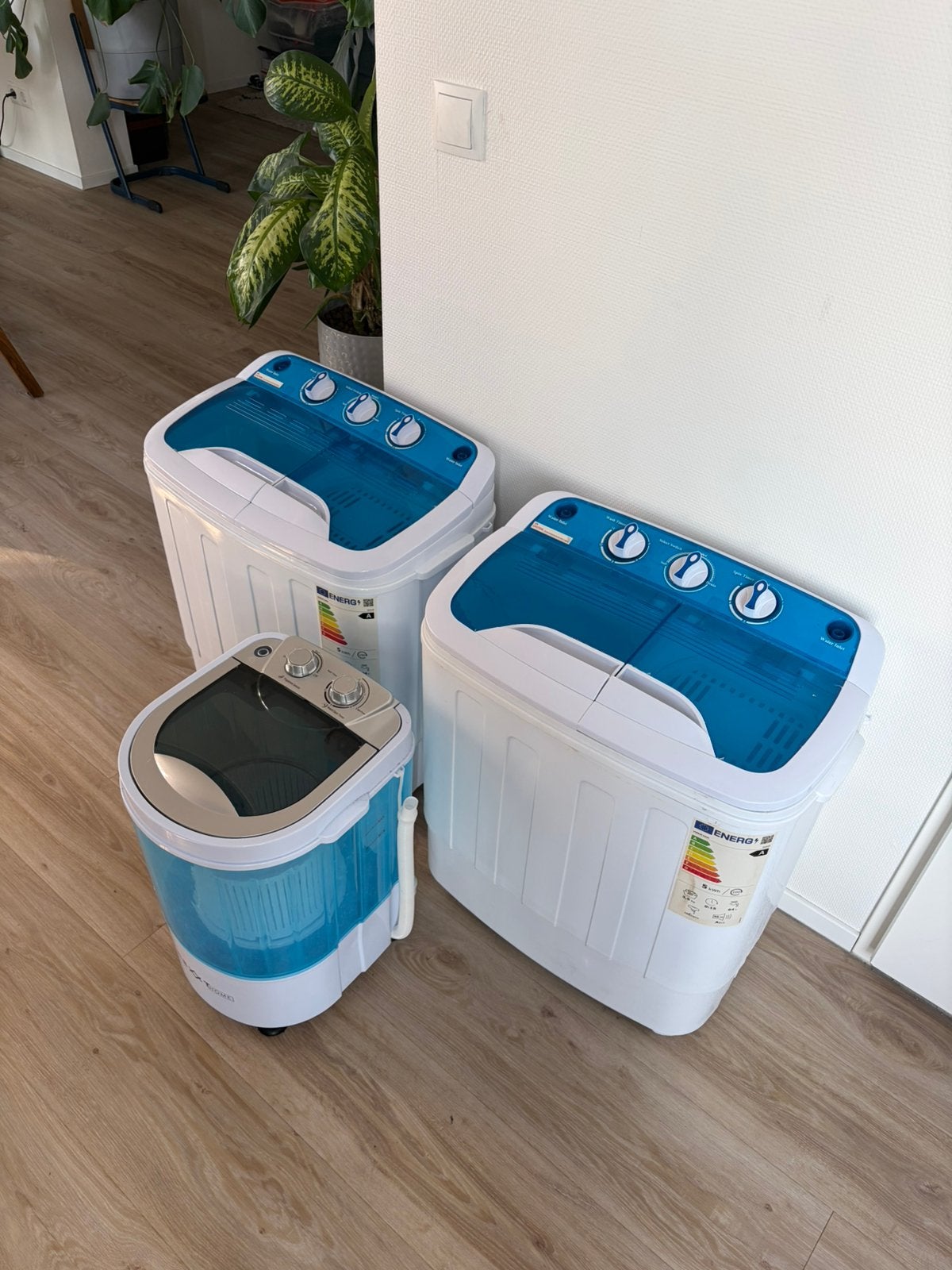 VidaXL Mini Wasmachines 3 stuks, Witgoed en Apparatuur, Wasmachines, Ophalen, Minder dan 1200 toeren, Minder dan 85 cm, 4 tot 6 kg