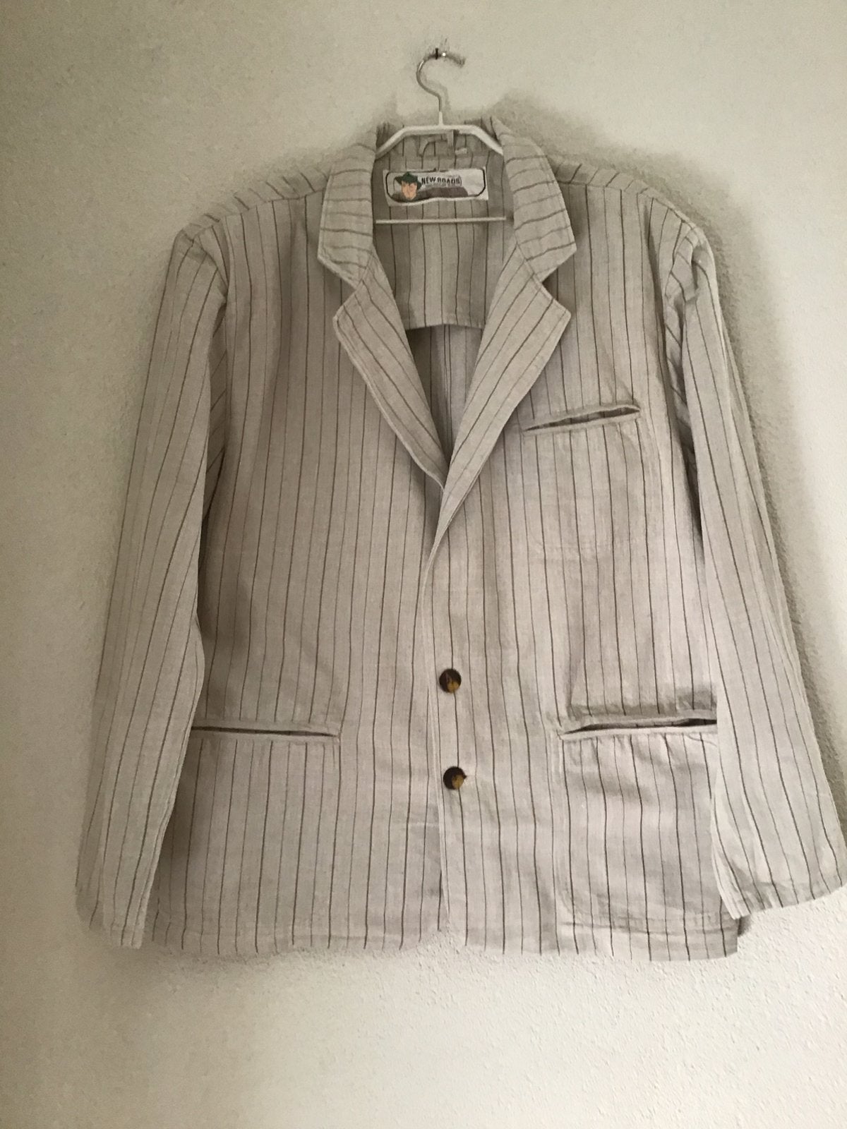 Nieuwe New Roads Blazer beige streep, Kleding | Heren, Ophalen of Verzenden, Nieuw, Maat 52/54 (L), Beige