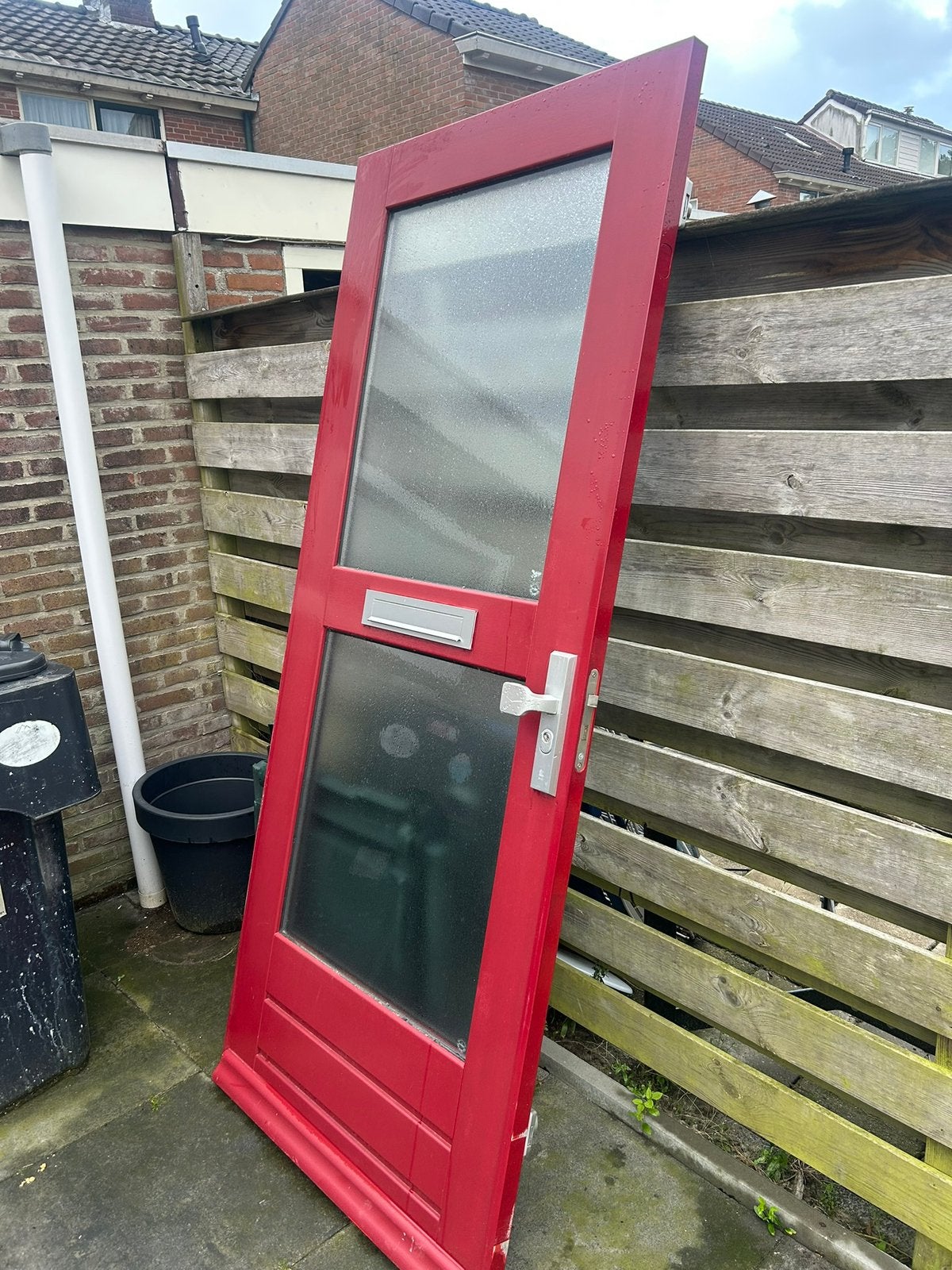 Hardhouten voordeur (2021), Ophalen, Zo goed als nieuw, Buitendeur, 200 tot 215 cm