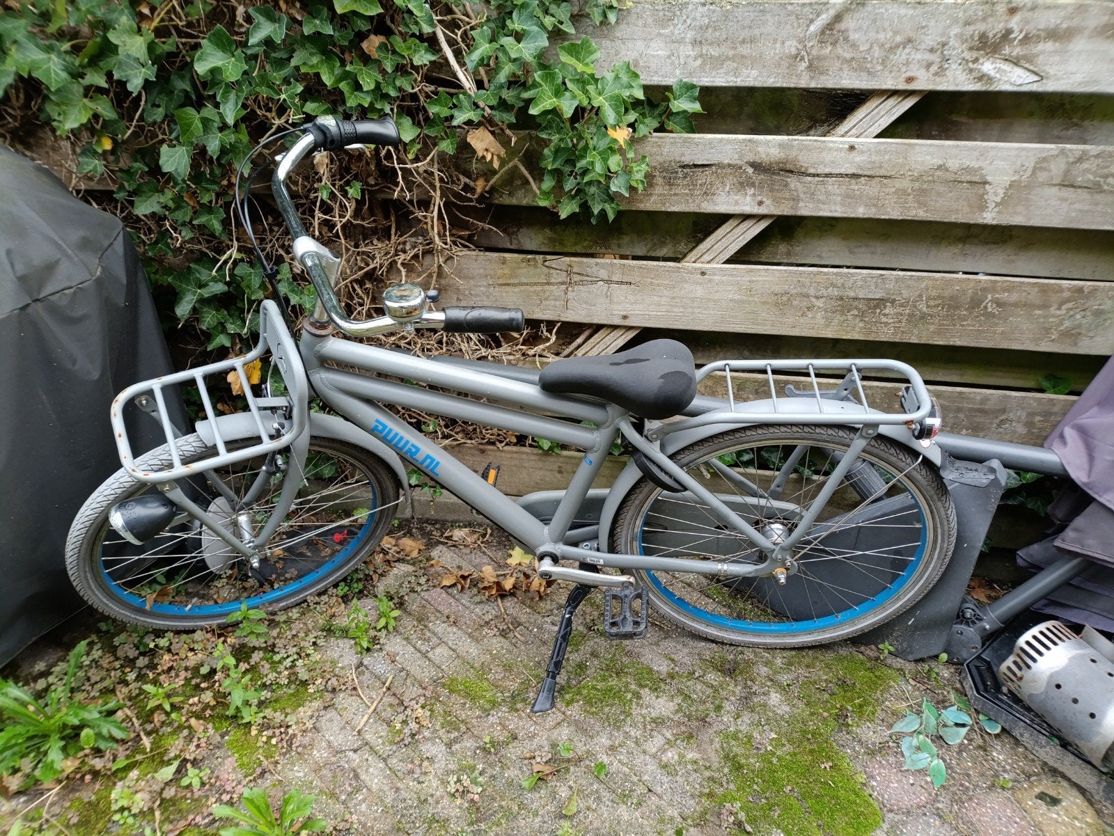Gazelle Puur transportfiets - Grijs met blauwe accenten, Ophalen, Terugtraprem, Handrem, Gazelle