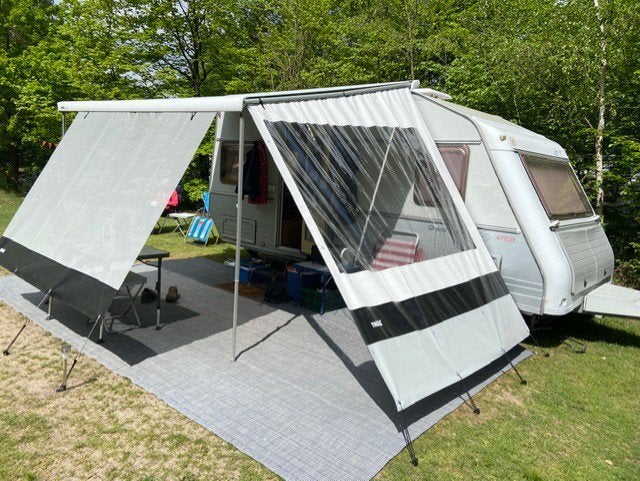 Kip Grand Traveller 47TBD 2004, Caravans en Kamperen, Caravans, Rondzit, Kip, Frans bed, Particulier