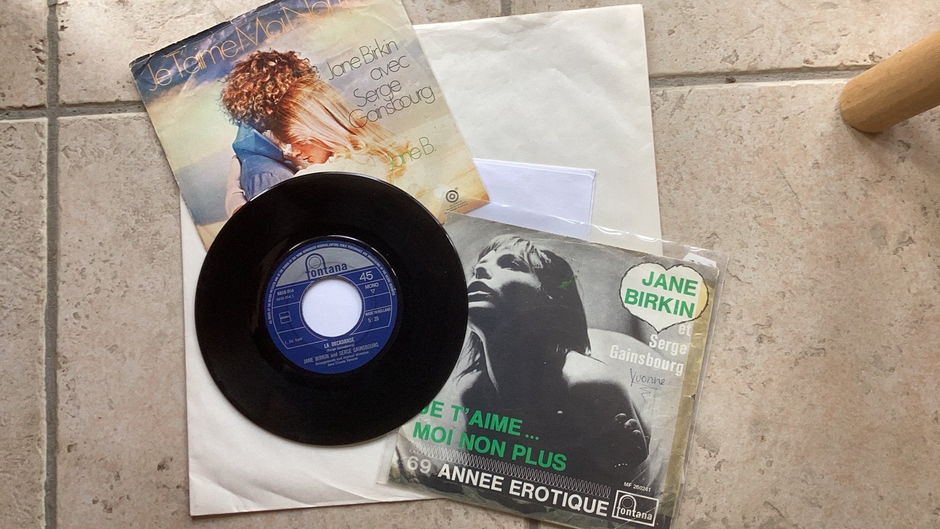 Singles Jane Birkin & Serge Gainsbourg, Cd's en Dvd's, Vinyl Singles, Gebruikt, Pop, 7 inch, Ophalen of Verzenden