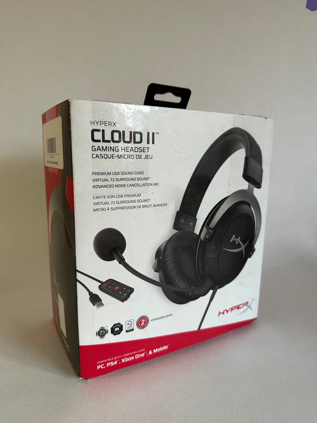 HyperX Cloud II (Gun Metal Grey) Gaming Headset, HyperX, Gaming, Ophalen of Verzenden, Zo goed als nieuw