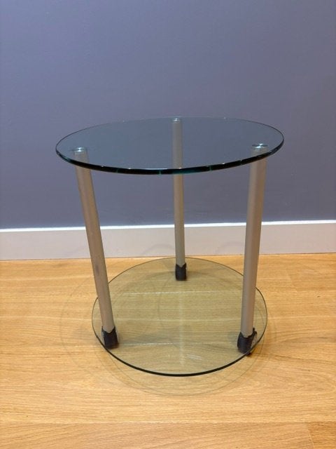 bijzettafeltje glas, Minder dan 55 cm, Rond, Ophalen, 45 tot 60 cm