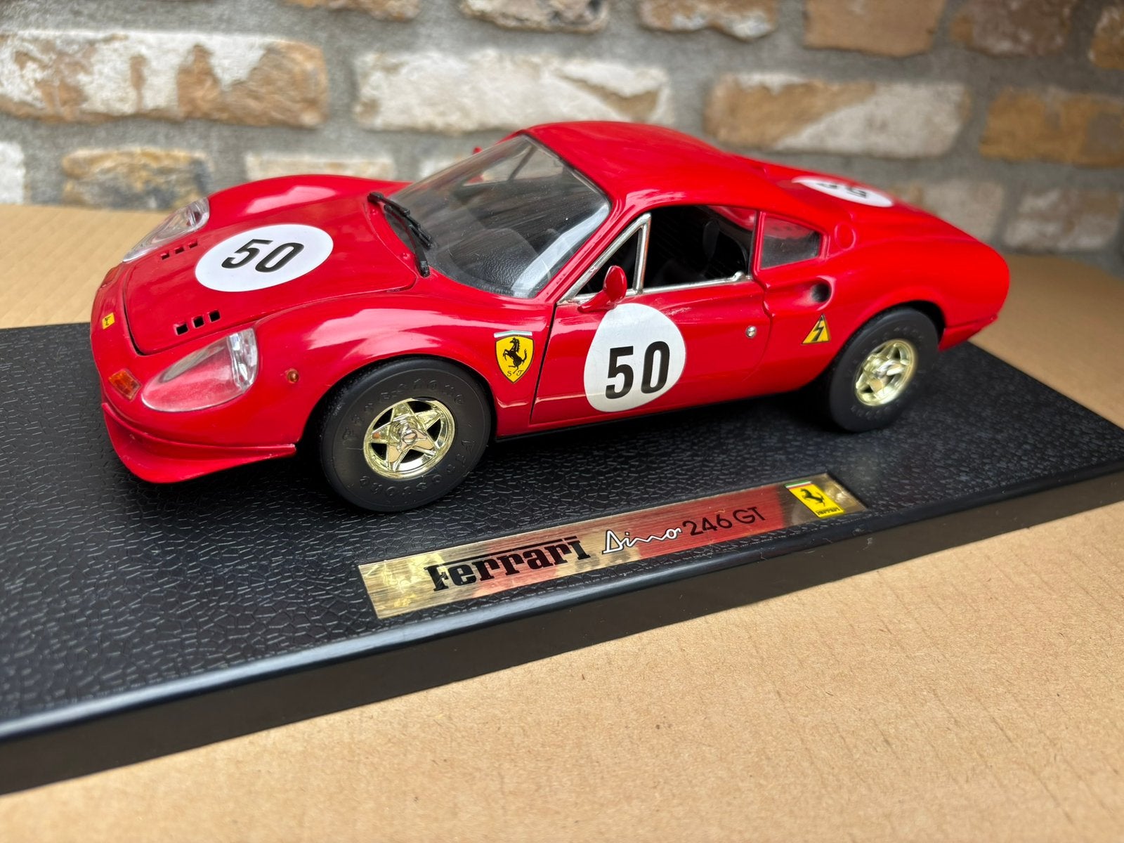 Ferrari Dino 246GT Klassieker, Anson 1:18 Rood incl. OVP, Hobby en Vrije tijd, Ophalen of Verzenden, Zo goed als nieuw, Auto, Anson