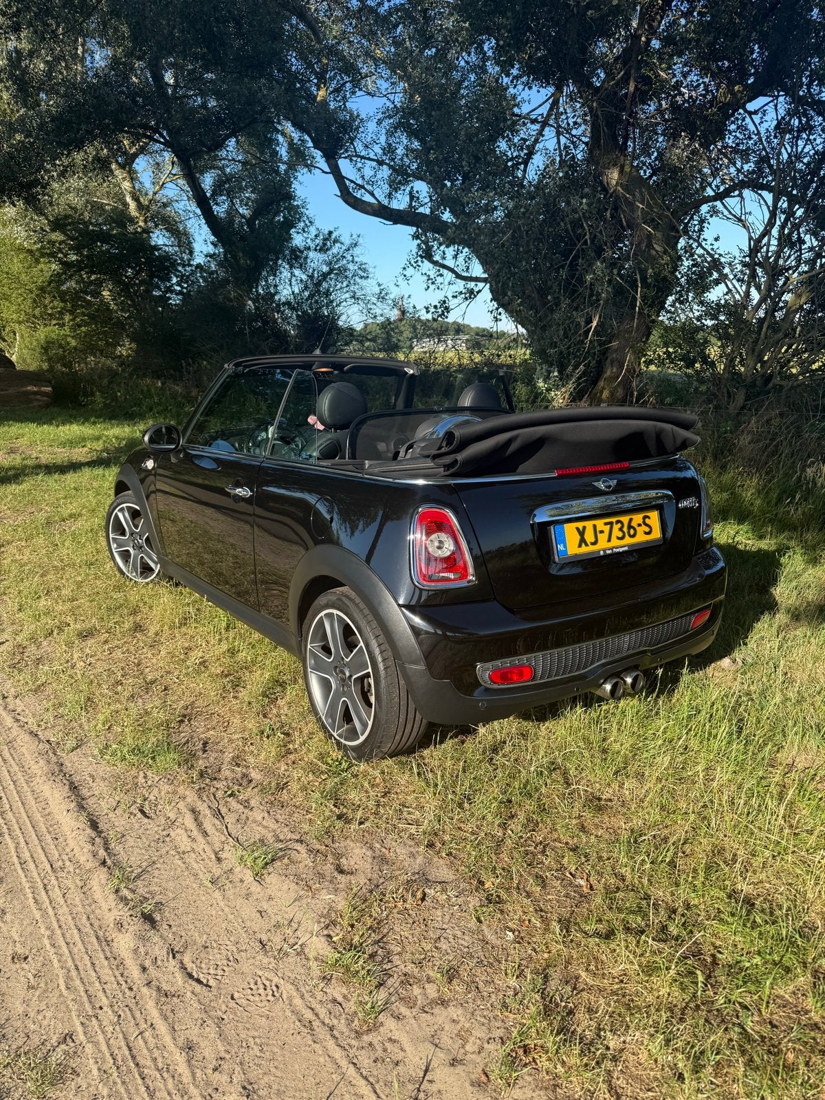Mini 1.6 Cooper S Cabrio 2009 Zwart, Auto's, Mini, Voorwielaandrijving, Zwart, 4 cilinders, 4 stoelen