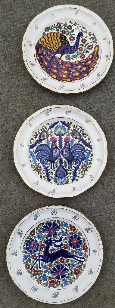 3 handgemaakte Griekse wandborden, Antiek en Kunst, Ophalen of Verzenden