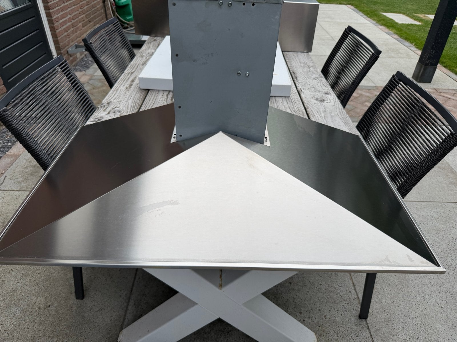 Itho RVS afzuigkap D 7150 - Gebruikt, Ophalen, Gebruikt, Vrijstaand, Motor