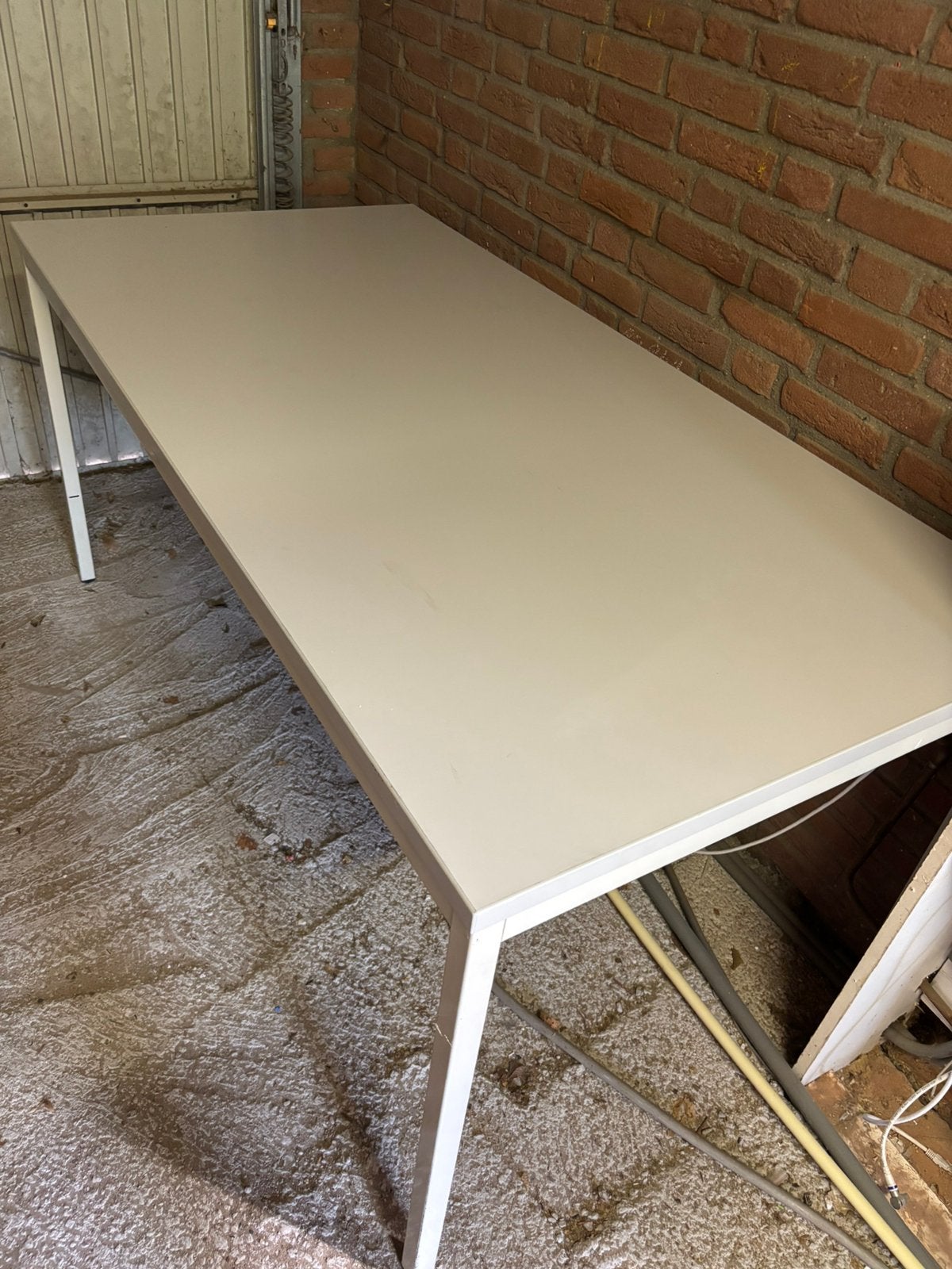 Bureau tafel werkbank staal 160cm x 80cm hoog 76cm, Ophalen of Verzenden, Zo goed als nieuw
