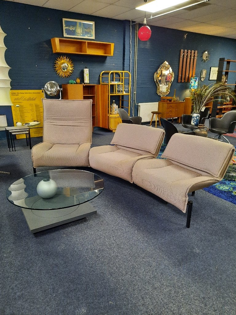 Bank Veranda - Vico Magistretti voor Cassina - grijs, Ophalen, Gebruikt, 75 tot 100 cm, Rechte bank