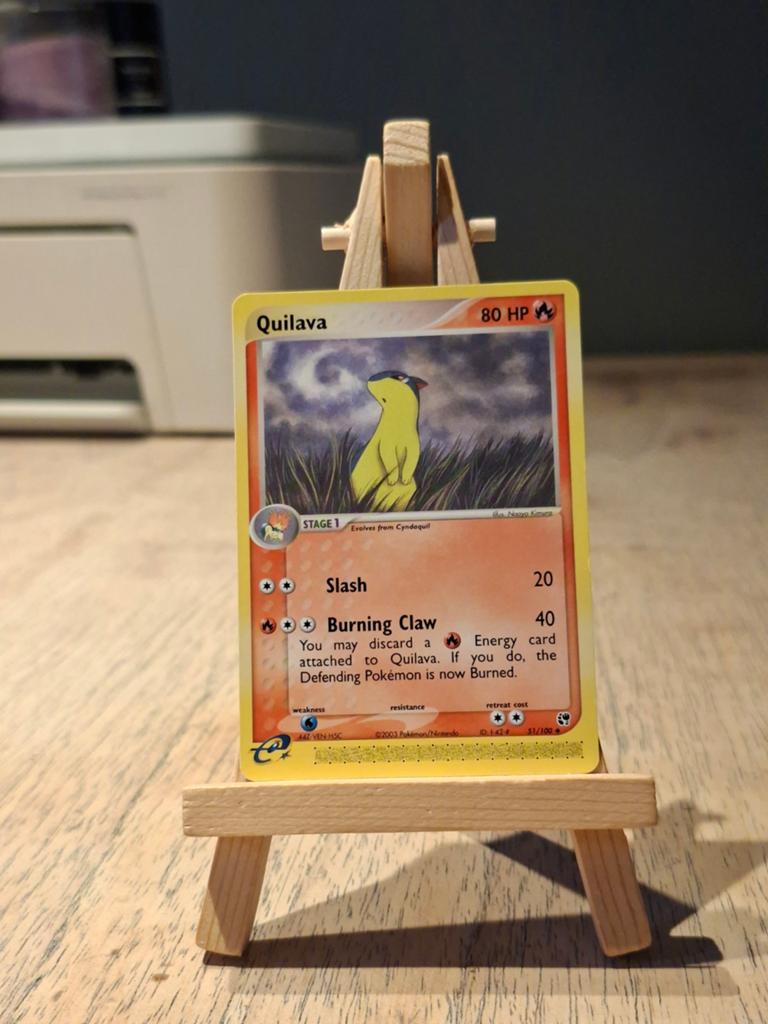 Quilava 51, Hobby en Vrije tijd, Verzamelkaartspellen | Pokémon, Ophalen of Verzenden, Zo goed als nieuw