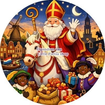 lf1074 icing frosting sinterklaas 18cm eetbare taart print, Ophalen of Verzenden, Nieuw, Taarten, Versiering