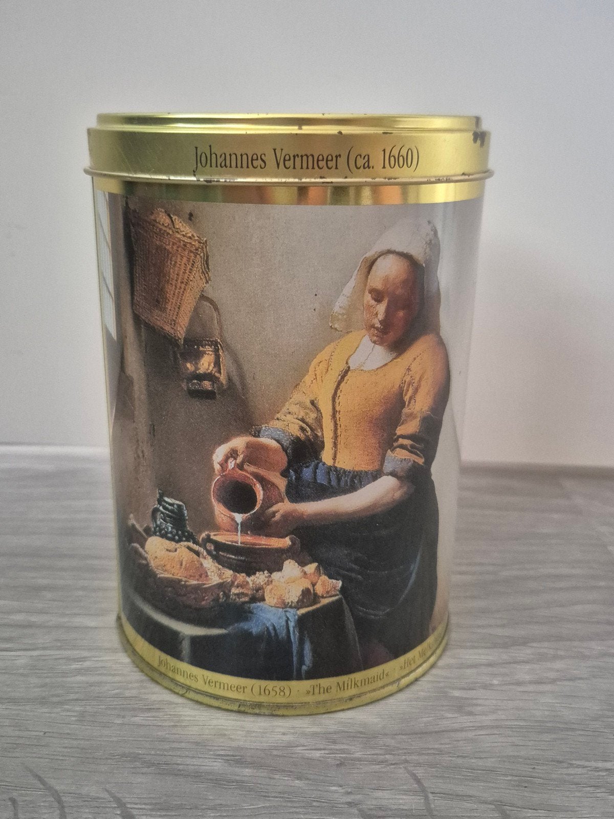Vintage blikken bus met kunstwerken van Johannes Vermeer, Ophalen of Verzenden