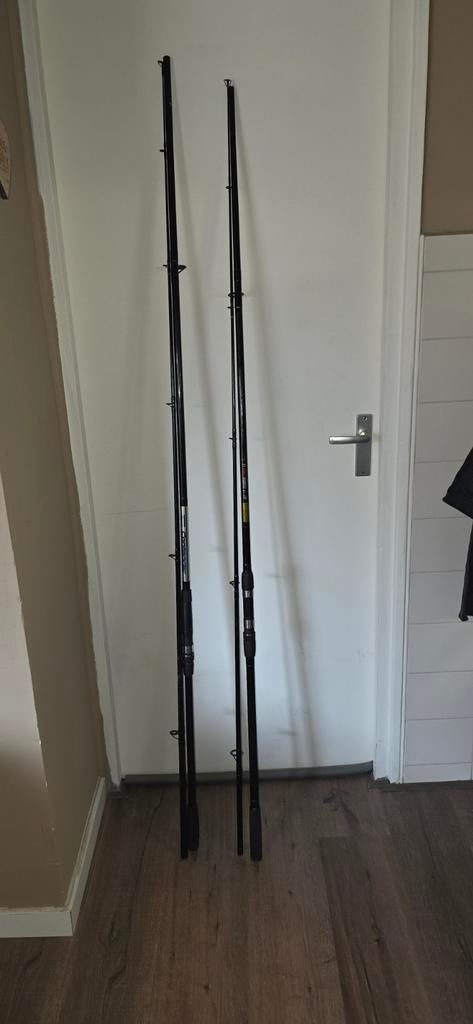 2x 12 feat hengels, Watersport en Boten, Ophalen, Werphengel