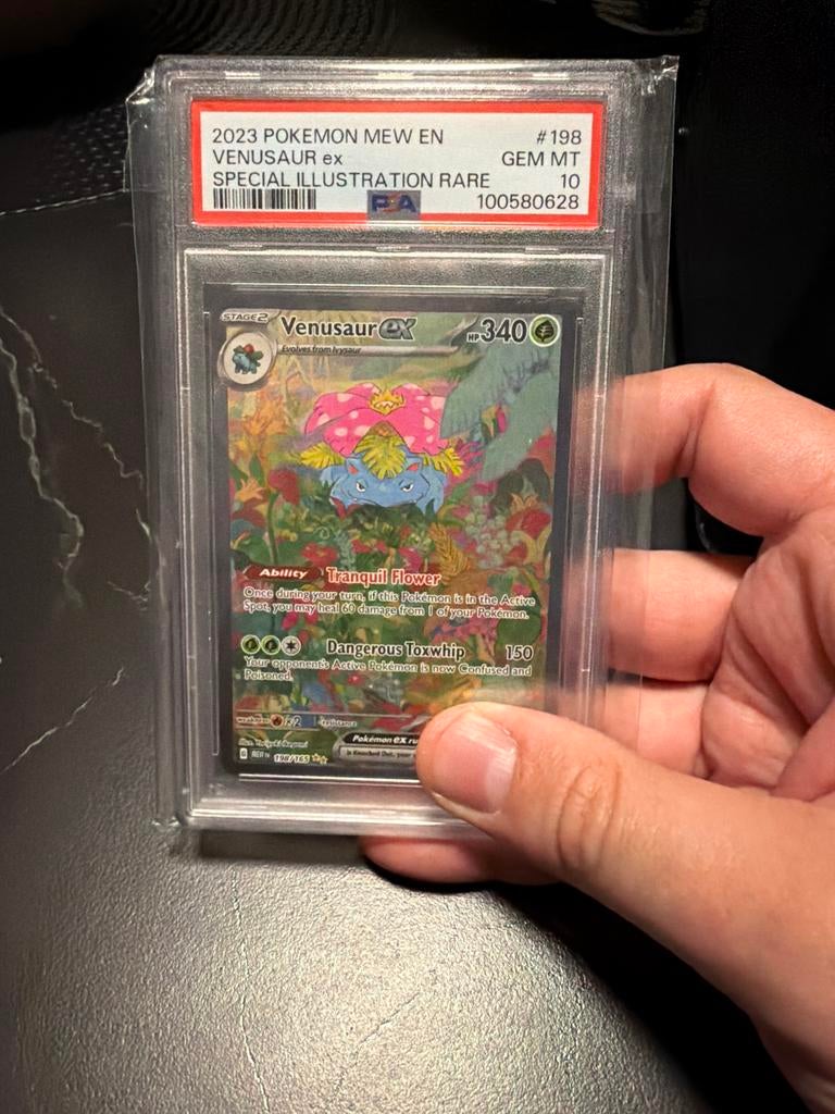 Pokémon Venusaur ex Special Illustration Rare PSA 10, Ophalen of Verzenden, Zo goed als nieuw, Losse kaart, Foil