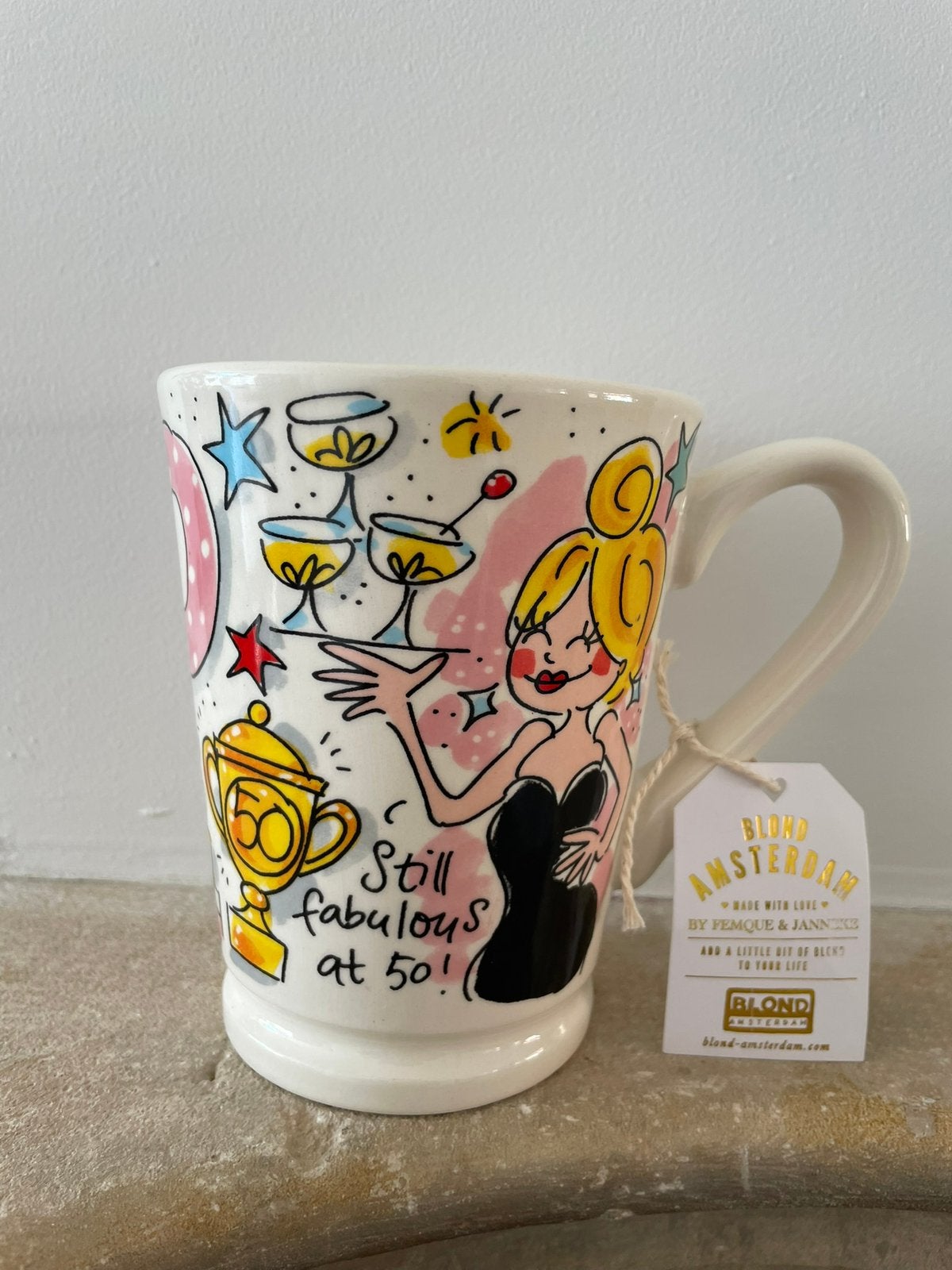 Nieuwe Blond mok 50 jaar, Blond Amsterdam, Nieuw, Ophalen of Verzenden, Kop(pen) en/of Schotel(s)