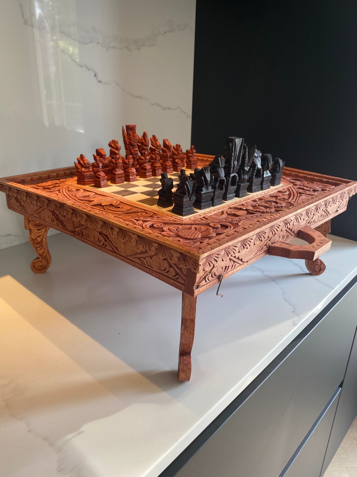 Schaakspel schaaktafel, Ophalen of Verzenden, Zo goed als nieuw