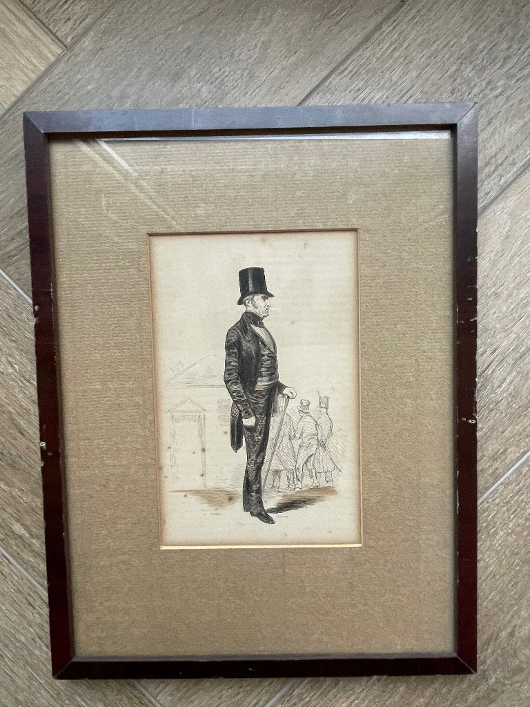 OUD in lijst Commissaire de polis Prent 1860 - P0464a, Ophalen of Verzenden, Ets, 1800 - 1899