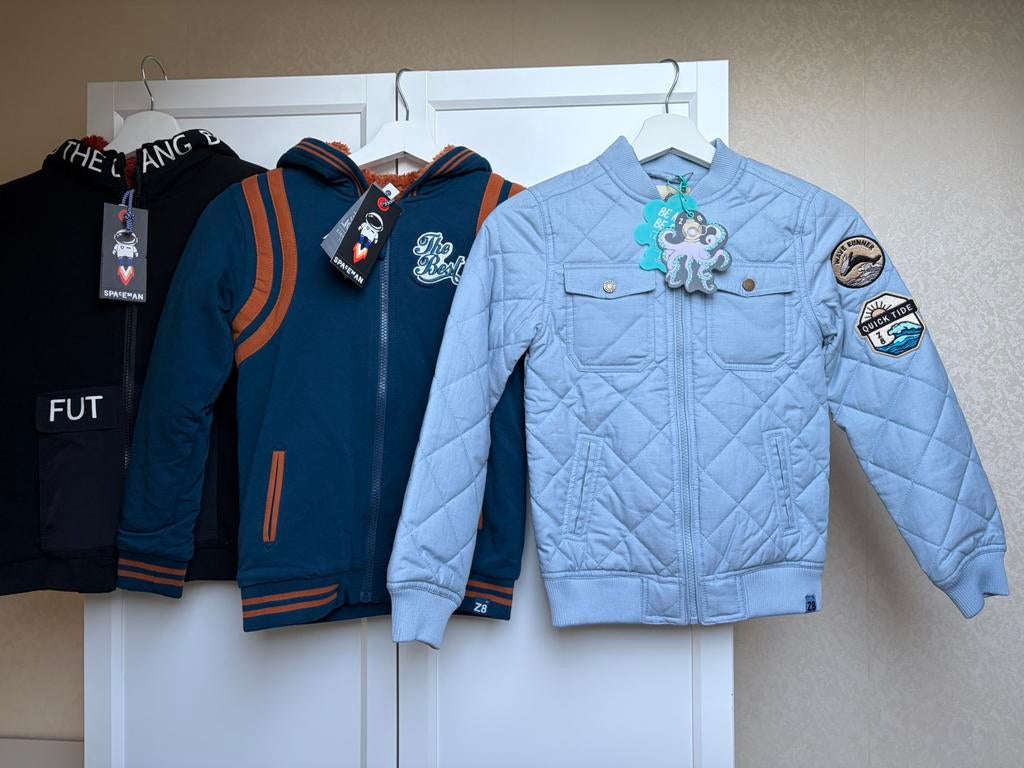 NIEUW! Pakket 3xZ8 zomerjas borgvest jongens jas 128/134, Ophalen of Verzenden, Nieuw, Jongen, Jas