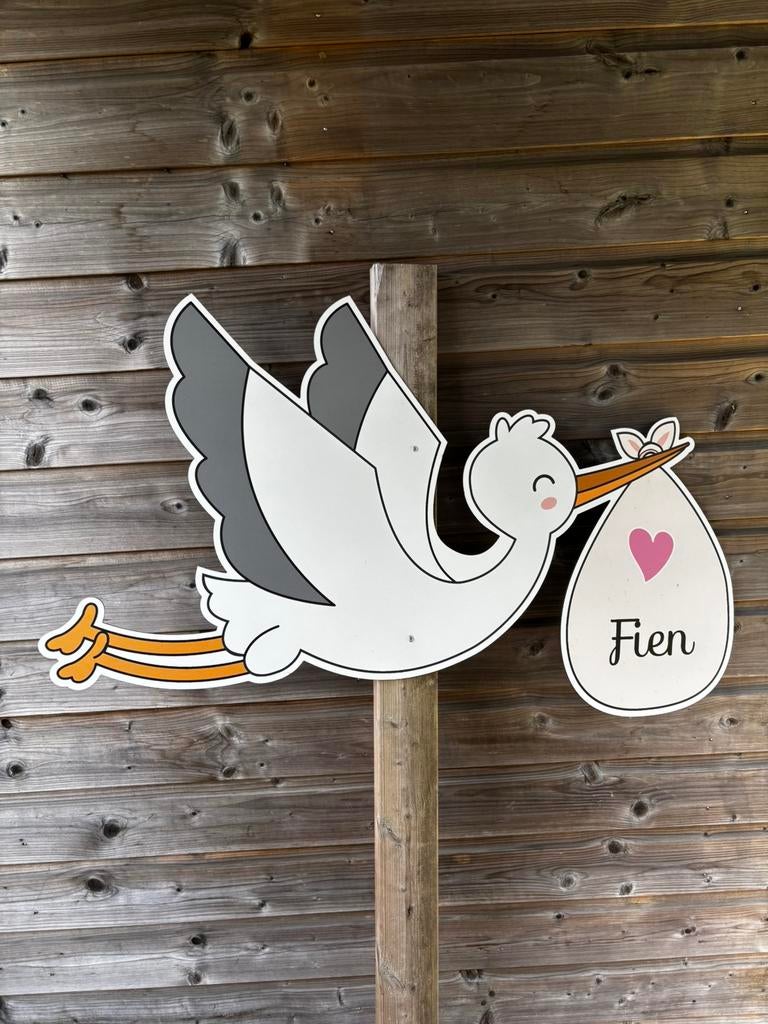 Geboortebord met naam Fien, Ophalen, Zo goed als nieuw
