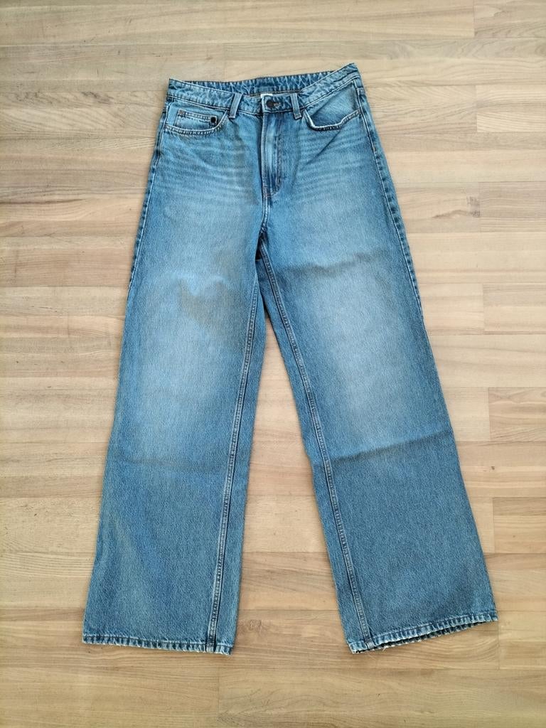 Jeans wide leg maat 36, Ophalen of Verzenden, Zo goed als nieuw, Blauw, W28 - W29 (confectie 36)
