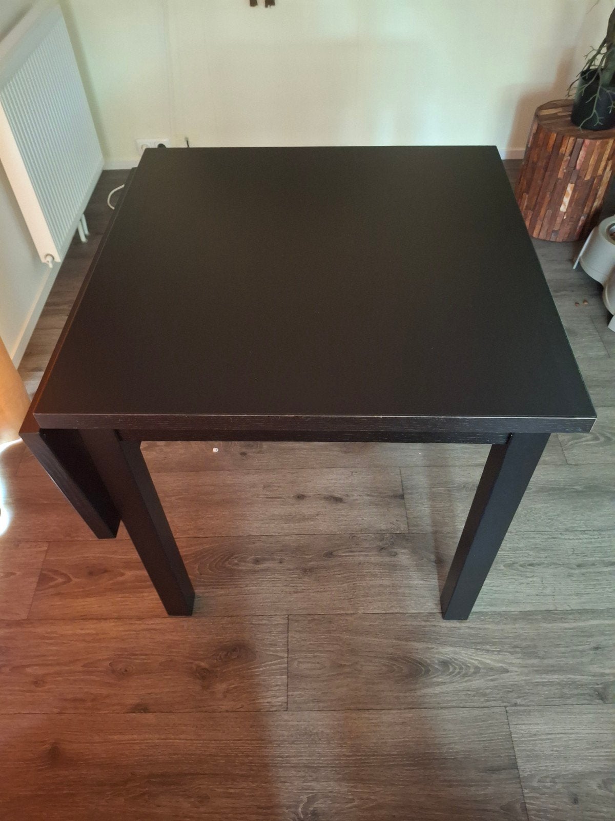 opklapbare eettafel zwart Ikea Nordviken, Huis en Inrichting, Gebruikt, 100 tot 150 cm, Vier personen, Rechthoekig