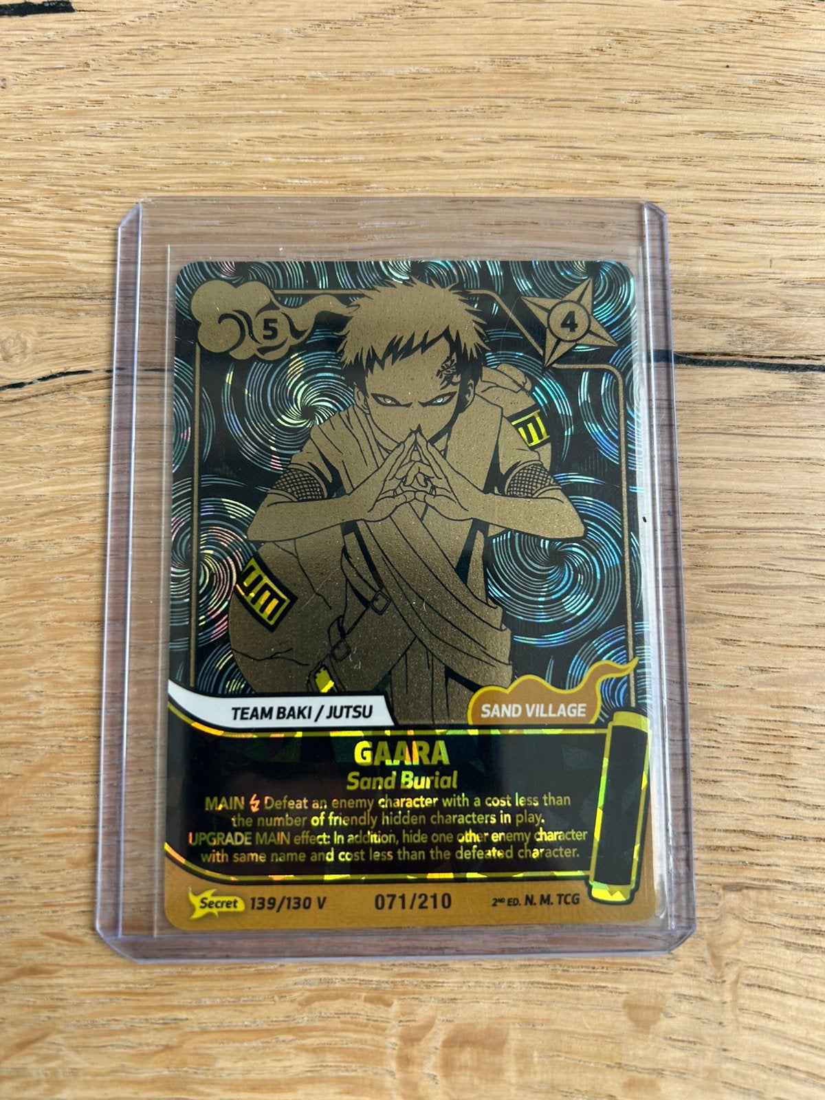 Naruto Mythos Gaara Numbered Serial LIMITED HOLY GRAIL, Ophalen of Verzenden, Nieuw, Losse kaart, Foil