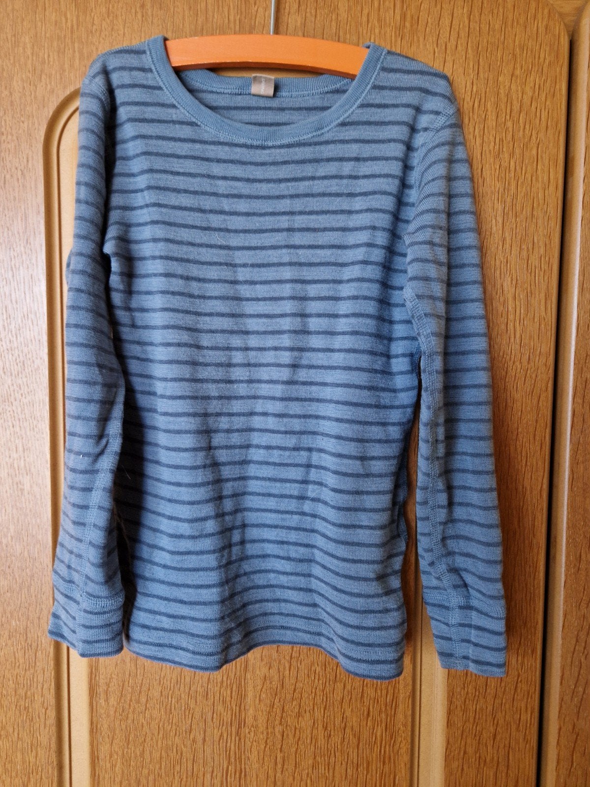 Dilling gestreepte longsleeve van merinowol, maat 122/128, Gebruikt, Jongen of Meisje, Ophalen of Verzenden, Shirt of Longsleeve