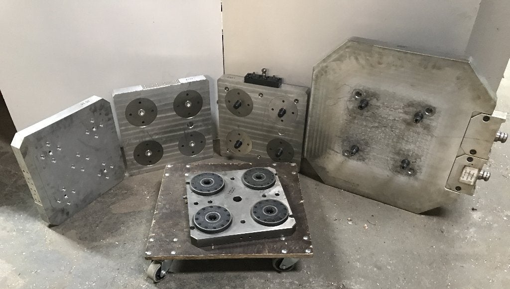 Aluminium/ stalen opspanplaten, Erowa, MT8, pneumatisch, Ophalen, Gebruikt