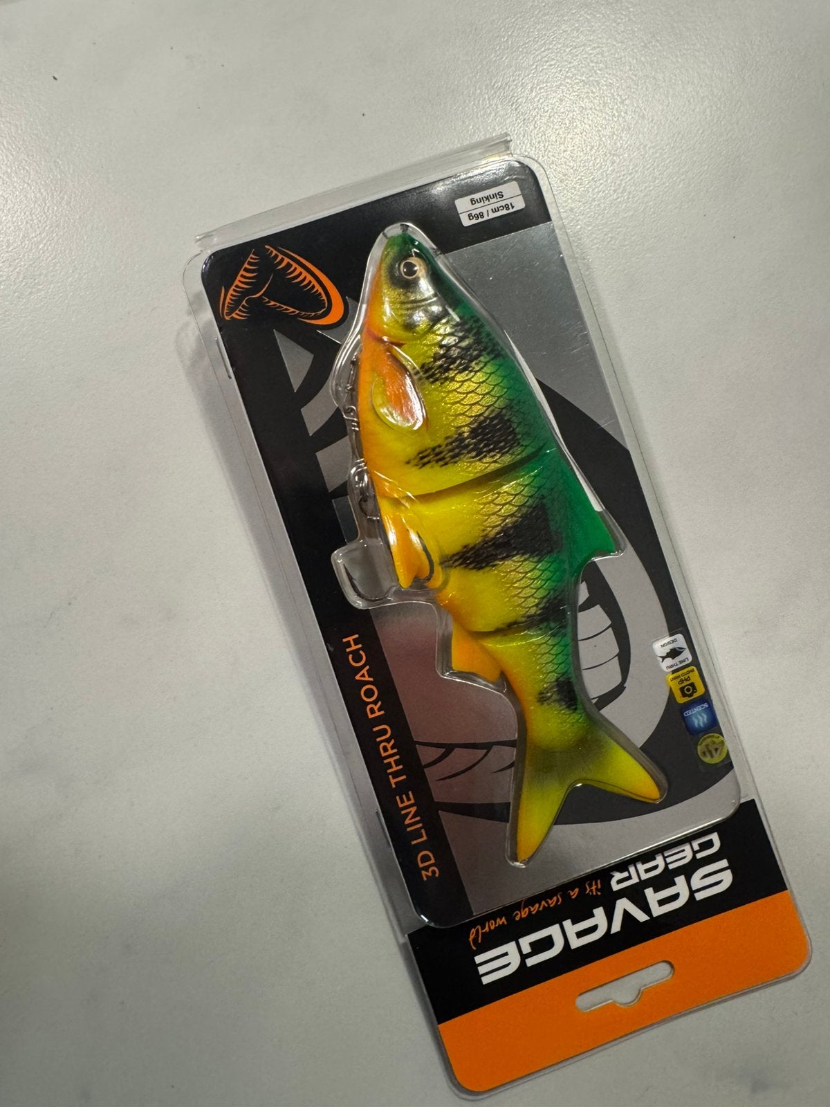 savage gear 3d line thru roach 18cm en 86 gr fire tiger sink, Ophalen of Verzenden, Nieuw, Overige typen