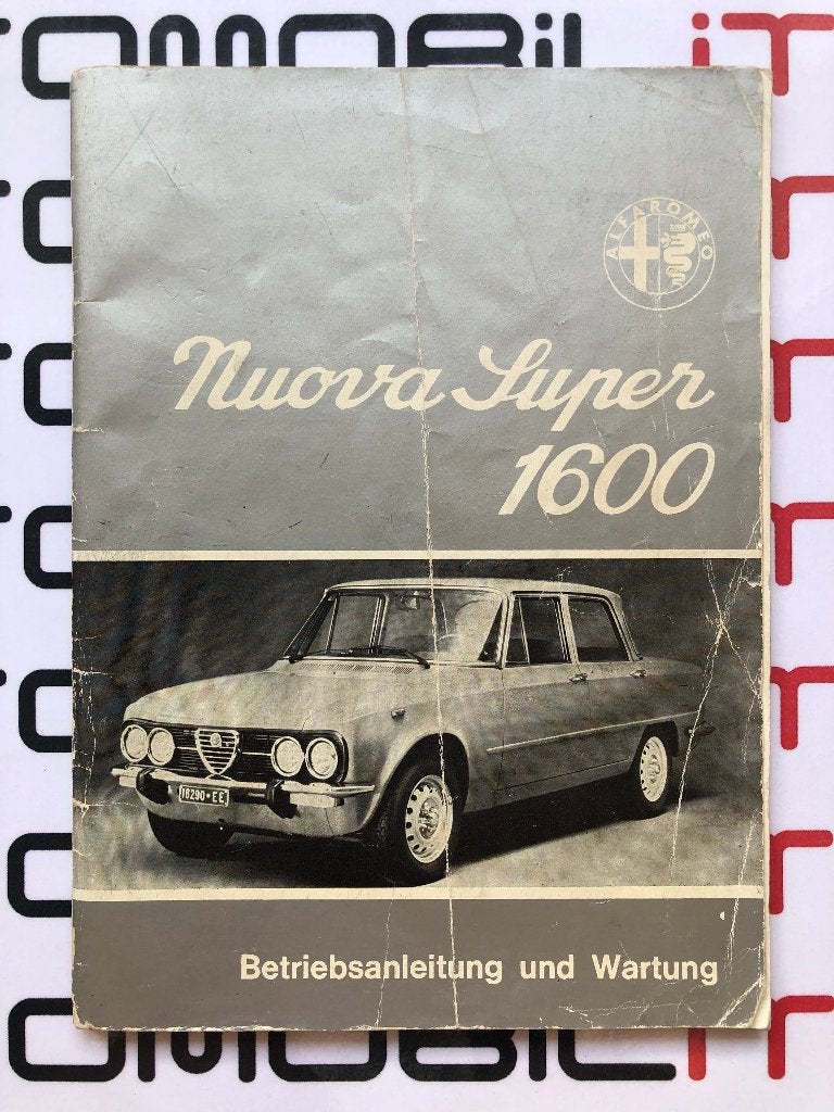 Alfa Romeo Nuova Super 1600 instructieboek 1976, Ophalen of Verzenden